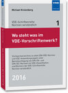 Buchcover Wo steht was im VDE-Vorschriftenwerk? 2016