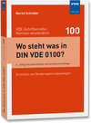 Buchcover Wo steht was in DIN VDE 0100?