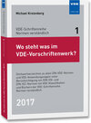 Buchcover Wo steht was im VDE-Vorschriftenwerk? 2017