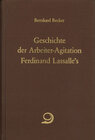 Buchcover Geschichte der Arbeiter-Agitation Ferdinand Lassalle's