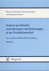 Buchcover Analyse psychischer Anforderungen und Belastungen in der Produktionsarbeit