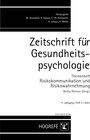 Buchcover Zeitschrift für Gesundheitspsychologie