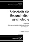 Buchcover Zeitschrift für Gesundheitspsychologie