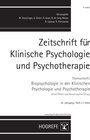 Buchcover Zeitschrift für Klinische Psychologie und Psychotherapie. Forschung und Praxis