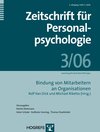 Buchcover Zeitschrift für Personalpsychologie