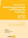 Buchcover Zeitschrift für Entwicklungspsychologie und Pädagogische Psychologie