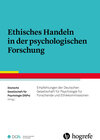 Buchcover Ethisches Handeln in der psychologischen Forschung