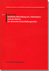 Buchcover Rechtliche Behandlung von "Scheinehen" nach der Reform des deutschen Eheschliessungsrechts