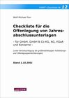 Buchcover Checkliste für die Offenlegung von Jahresabschlussunterlagen