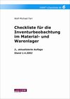 Buchcover Checkliste 6 für die Inventurbeobachtung im Material- und Warenlager