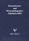 Buchcover Steuerberater- und Wirtschaftsprüfer-Jahrbuch 2003