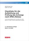 Buchcover Checkliste für die Aufstellung und Prüfung des Anhangs nach IFRS (Notes)