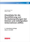 Buchcover Checkliste für die Durchführung von IT-Systemprüfungen bei kleinen und mittelgroßen Unternehmen (KMU)