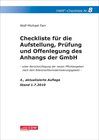 Buchcover Checkliste für die Aufstellung, Prüfung und Offenlegung des Anhangs der GmbH