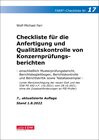 Buchcover Checkliste 17 für die Anfertigung und Qualitätskontrolle von Konzernprüfungsberichten