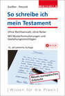 Buchcover So schreibe ich mein Testament