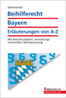 Buchcover Beihilferecht Bayern: Erläuterungen von A-Z