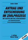 Buchcover Antrag und Entscheidung im Zivilprozess