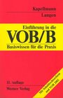 Buchcover Einführung in die VOB/B