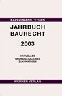 Buchcover Jahrbuch Baurecht 2003