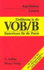 Buchcover Einführung in die VOB/B