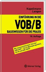 Buchcover Einführung in dei VOB/B