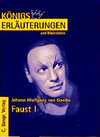 Buchcover Goethe. Faust I