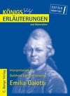 Buchcover Königs Erläuterungen: Interpretation zu Lessing. Emilia Galotti