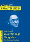 Buchcover Was vom Tage übrig blieb - The Remains of the Day von Kazuo Ishiguro.