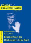 Buchcover Die Bekenntnisse des Hochstaplers Felix Krull von Thomas Mann.
