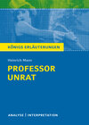 Buchcover Professor Unrat von Heinrich Mann - Königs Erläuterungen.