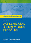 Buchcover Königs Erläuterungen: Das Schicksal ist ein mieser Verräter von John Green