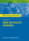 Buchcover Königs Erläuterungen: Der geteilte Himmel von Christa Wolf.