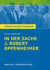 Buchcover In der Sache J. Robert Oppenheimer von Heinar Kipphardt