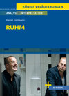 Buchcover Ruhm von Daniel Kehlmann - Textanalyse und Interpretation