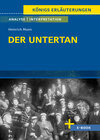 Buchcover Der Untertan von Heinrich Mann - Textanalyse und Interpretation