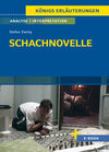 Buchcover Schachnovelle von Stefan Zweig - Textanalyse und Interpretation
