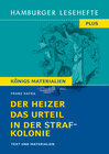 Buchcover Der Heizer, Das Urteil, In der Strafkolonie (Textausgabe)