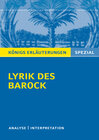 Buchcover Lyrik des Barock.