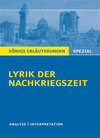 Buchcover Lyrik der Nachkriegszeit (1945-60).