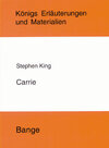 Buchcover Carrie. Textanalyse und Interpretation.