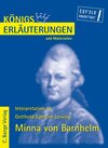 Buchcover Minna von Barnhelm von Gotthold Ephraim Lessing. Textanalyse und Interpretation.