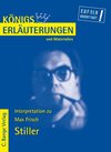Buchcover Stiller von Max Frisch. Textanalyse und Interpretation.
