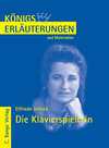 Buchcover Die Klavierspielerin von Elfriede Jelinek. Textanalyse und Interpretation.