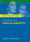 Buchcover Emilia Galotti von Gotthold Ephraim Lessing. Textanalyse und Interpretation mit ausführlicher Inhaltsangabe und Abiturau