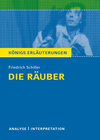 Buchcover Die Räuber von Friedrich Schiller. Textanalyse und Interpretation mit ausführlicher Inhaltsangabe und Abituraufgaben mit
