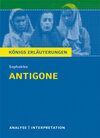 Buchcover Antigone von Sophokles. Textanalyse und Interpretation mit ausführlicher Inhaltsangabe und Abituraufgaben mit Lösungen.
