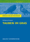 Buchcover Tauben im Gras von Wolfgang Koeppen. Textanalyse und Interpretation mit ausführlicher Inhaltsangabe und Abituraufgaben m