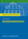 Buchcover Buddenbrooks von Thomas Mann. Textanalyse und Interpretation mit ausführlicher Inhaltsangabe und Abituraufgaben mit Lösu
