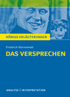 Buchcover Das Versprechen von Friedrich Dürrenmatt. Textanalyse und Interpretation mit ausführlicher Inhaltsangabe und Abituraufga